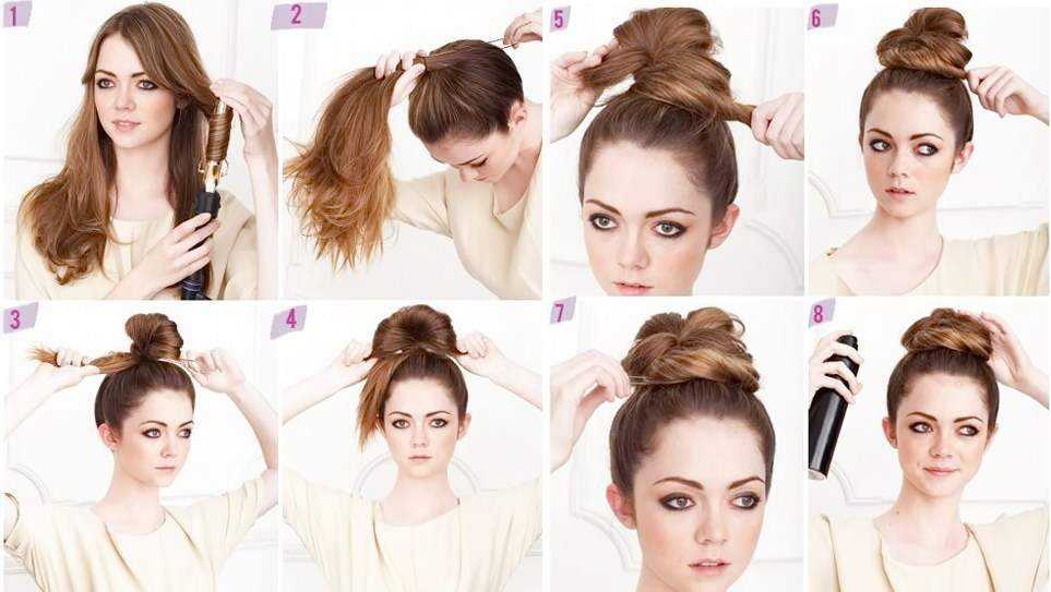 Как сделать пучок на голове с помощью резинки: 14 способов с фото