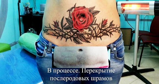 Татуировки на животе у девушек после родов: фото, когда стоит делать